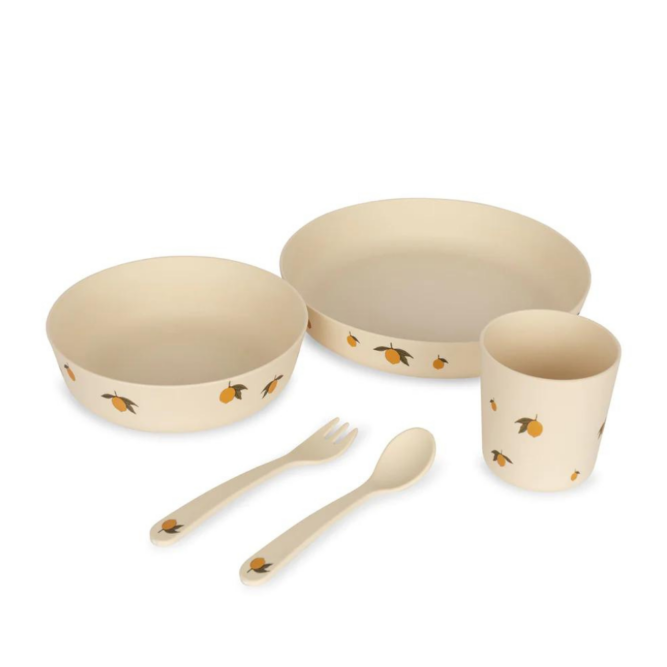 set repas enfant, set repas bebe, set repas citron konges slojd, konges slojd, vaisselle bebe, vaisselle enfant, moos family store, boutique enfant