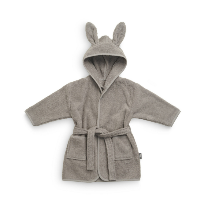 peignoir jollein, peignoir gris bebe, peignoir bebe, peignoir enfant, jollein, peignoir