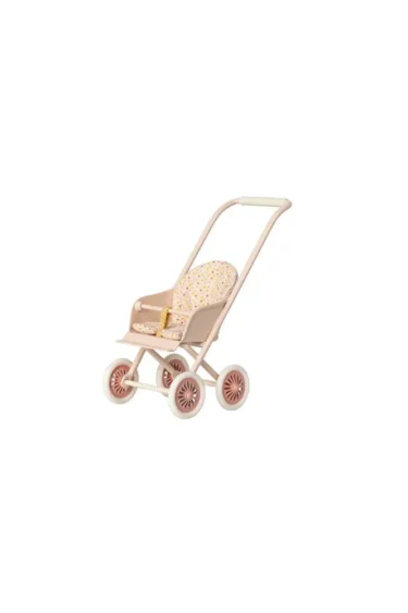 poussette maileg rose en métal