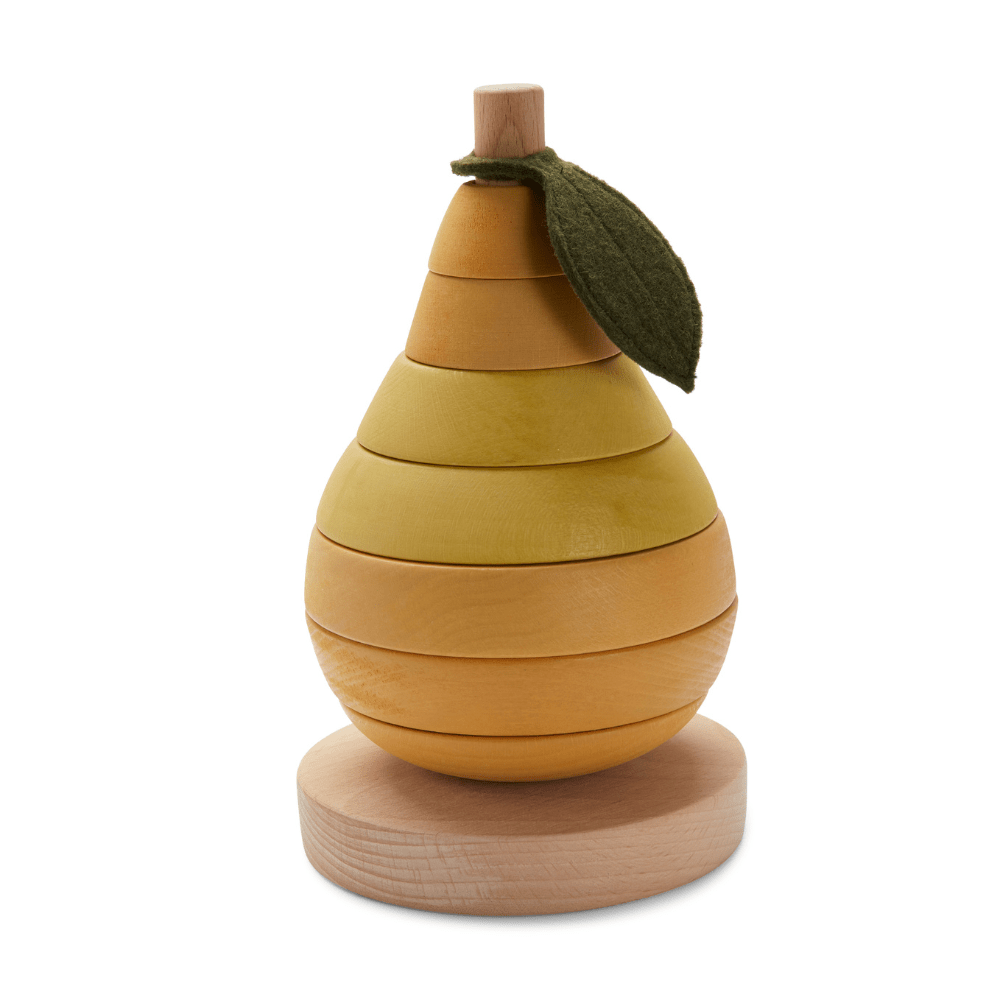 Jeu en bois à empiler en forme de poire pour bébé