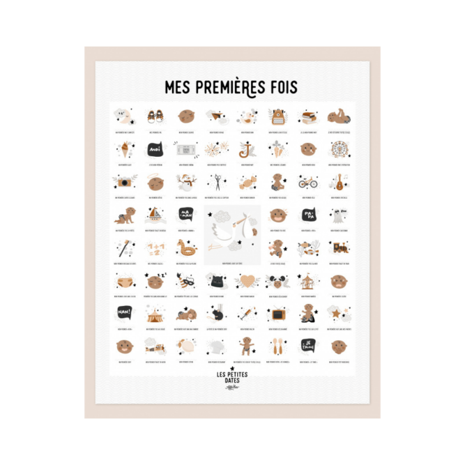 affiche a tamponner, affiche mes premieres fois, affiches mes petites dates, moos family store, cadeau de naissance, concept store lille, boutique enfant, moos lille