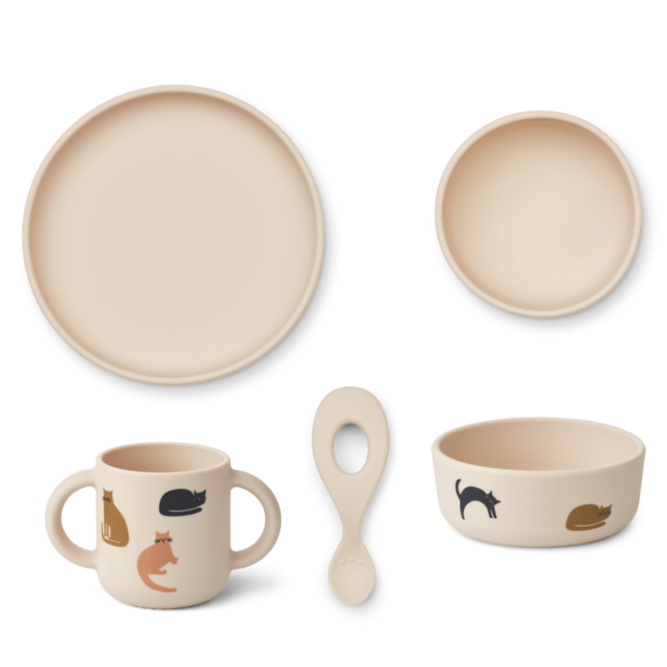 set repas bebe, diversification alimentaire, ensemble repas, liewood, vaisselle silicone, moos family store, concept store lille, boutique enfant