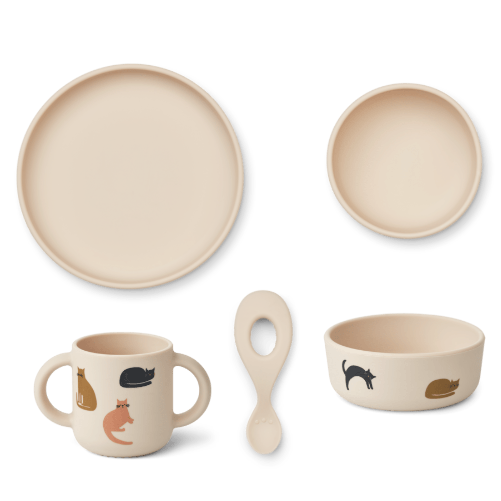 set repas bebe, diversification alimentaire, ensemble repas, liewood, vaisselle silicone, moos family store, concept store lille, boutique enfant