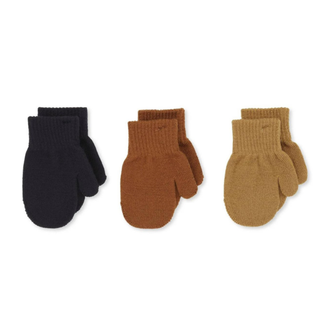 lot de 3 mitaines bebes, mitaines bebes, gants bebes, moos family store, konges slojd