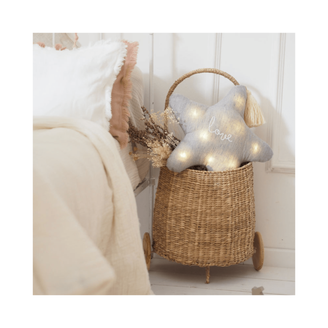 Veilleuse etoile coussin couleur brume