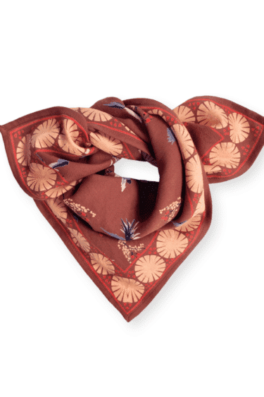 SMALL FOULARD MANIKA | Cerisier rhubarbe