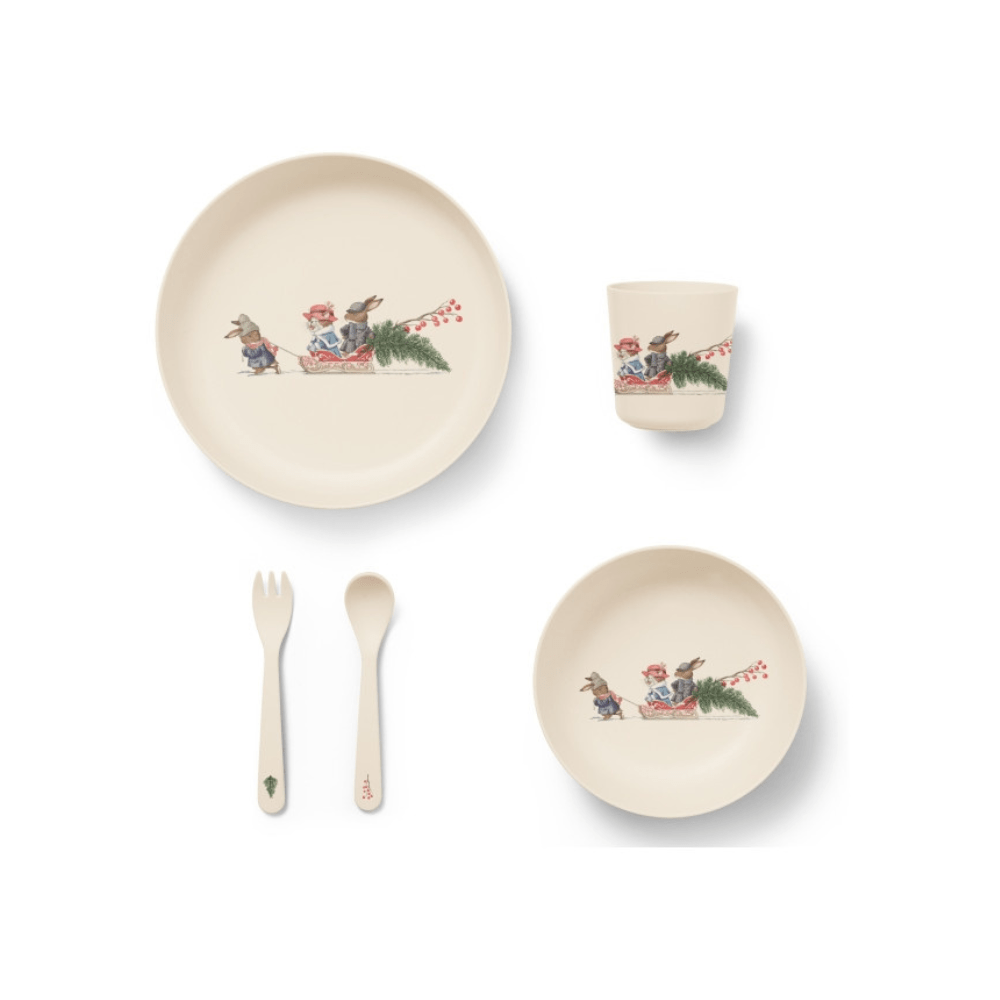 set repas bébé, set repas bebe, vaisselle bebe, vaisselle enfant, set repas enfant, set repas merry christmas konges slojd, konges slojd, concept store lille, boutique enfant