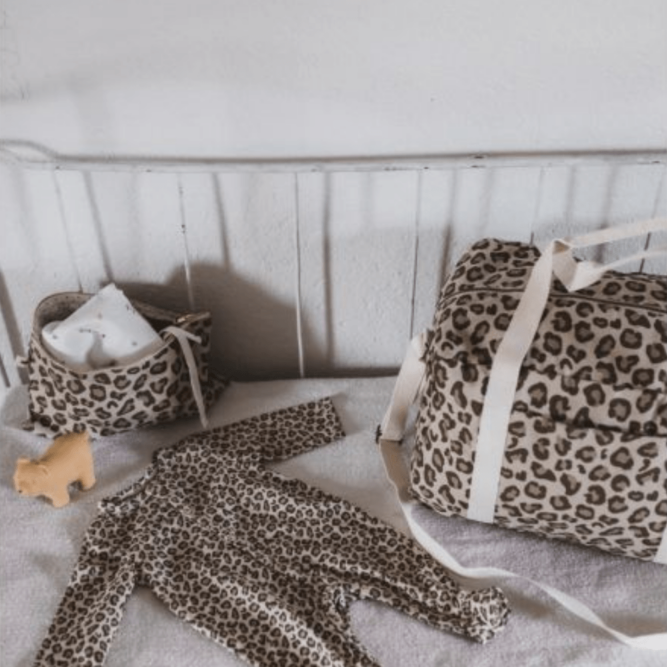 trousse de toilette leopard, trousse de toilette femme, leopard, rose in april, trousse de toilette rose in april, boutique enfant, smallable