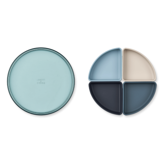 assiette compartiment, assiette liewood, vaisselle bebe, liewood, diversification alimentaire, moos family store