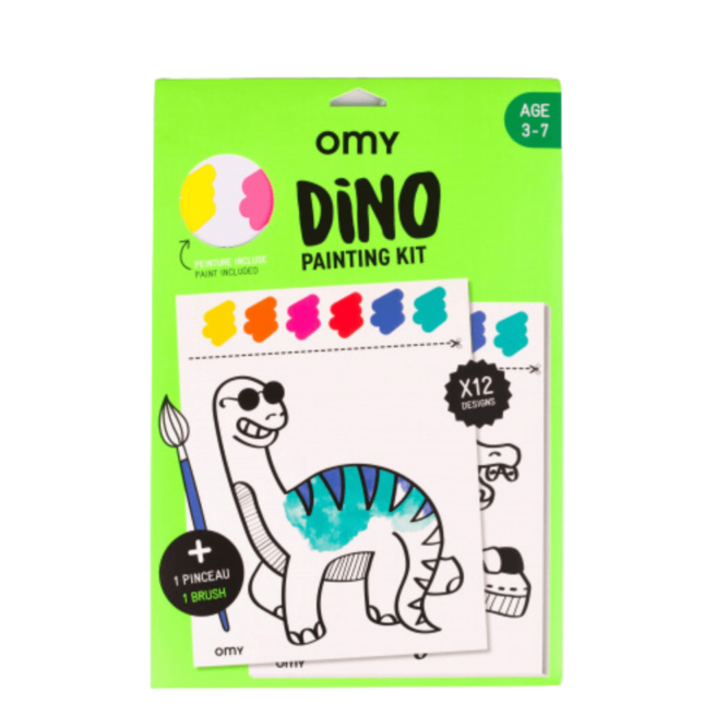 kit de peinture enfant, kit de peinture, painting kit dino omy, omy, coloriage enfant, moos family store, activité manuelle, moos lille, concept store lille, boutique enfant