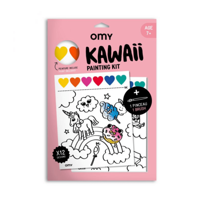 kit de peinture enfant, kit de peinture, painting kit kawai omy, omy, activité manuelle, moos family store, moos lille, concept store lille, boutique enfant