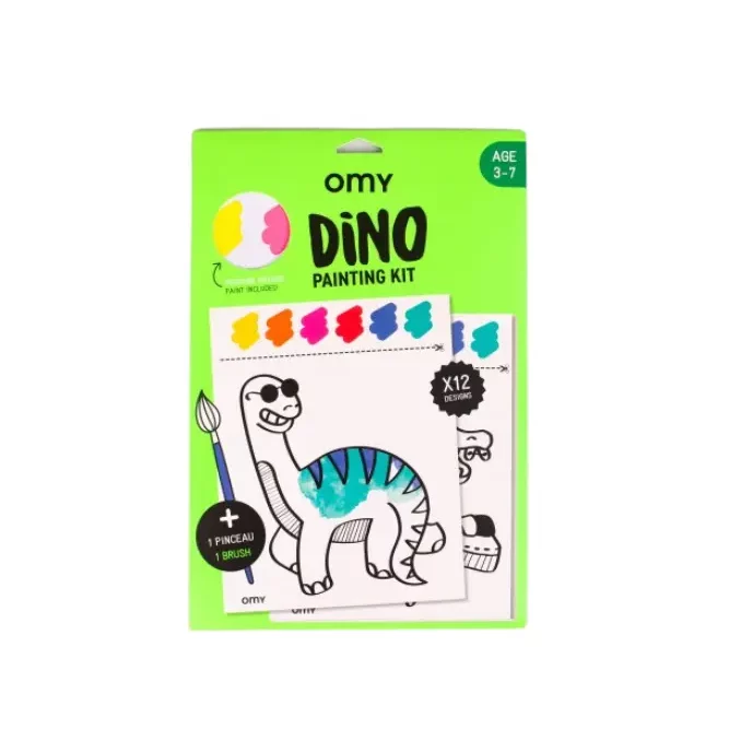 kit peinture dinosaure omy