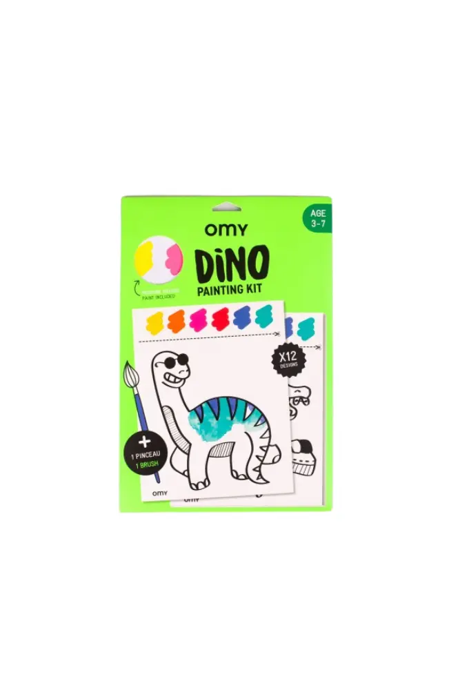 kit peinture dinosaure omy