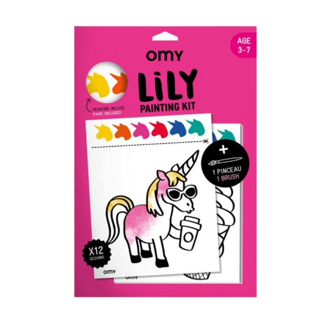 kit de peinture enfant, kit de peinture omy, omy, painting kit lily omy, moos family store, moos lille, boutique enfant, concept store lille, activité manuelle