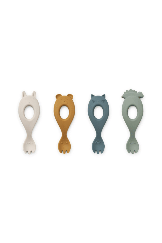 fourchettes en silicone par 4 pour bébé