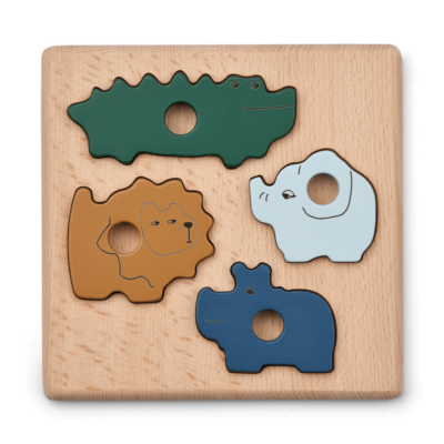 puzzle bois, liewood, moos family store, puzzle bebe