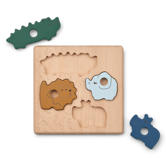 puzzle safari bois, liewood, moos family store