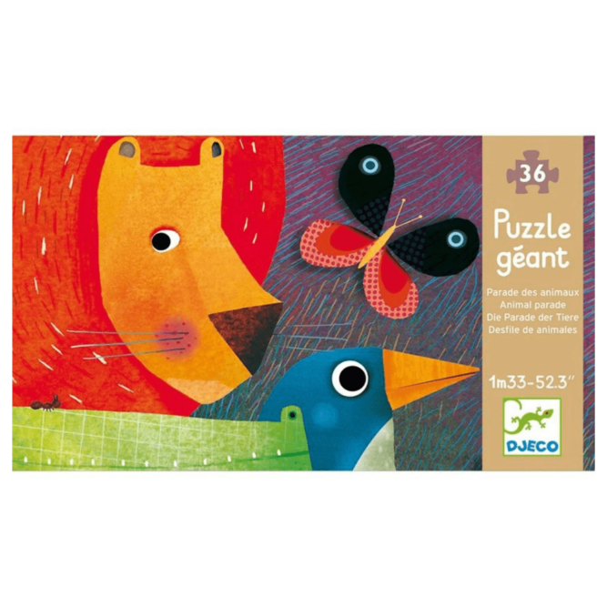 djeco puzzle, djeco puzzle la parade des animaux, moos family store