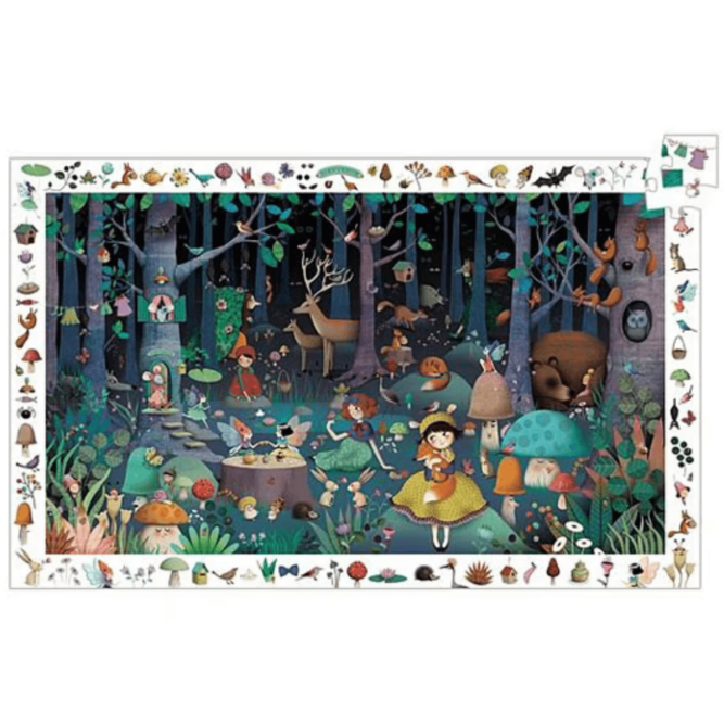 puzzle la foret enchantee djeco, djeco, moos