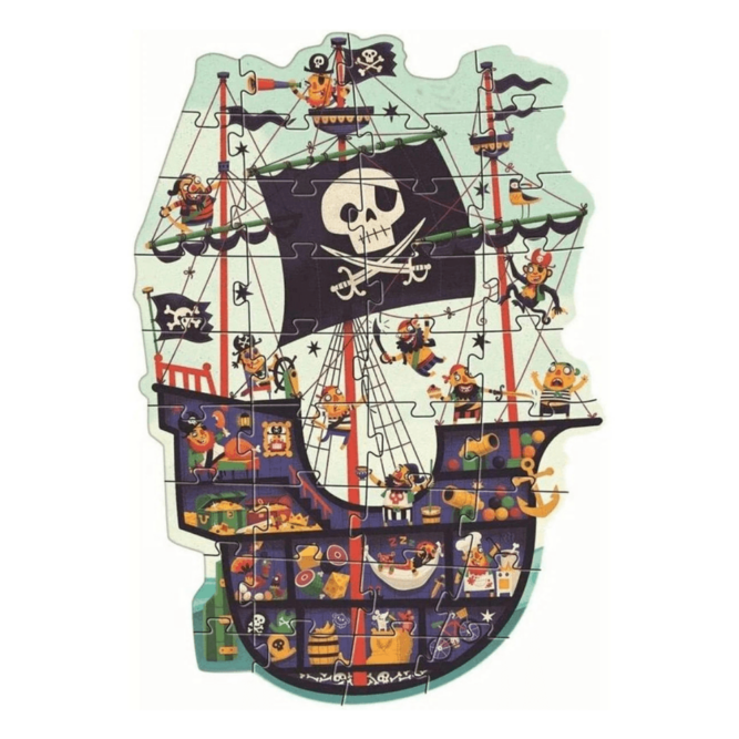 puzzle geant djeco, puzzle djeco pirate, moos family store, boutique bébé et enfant lille