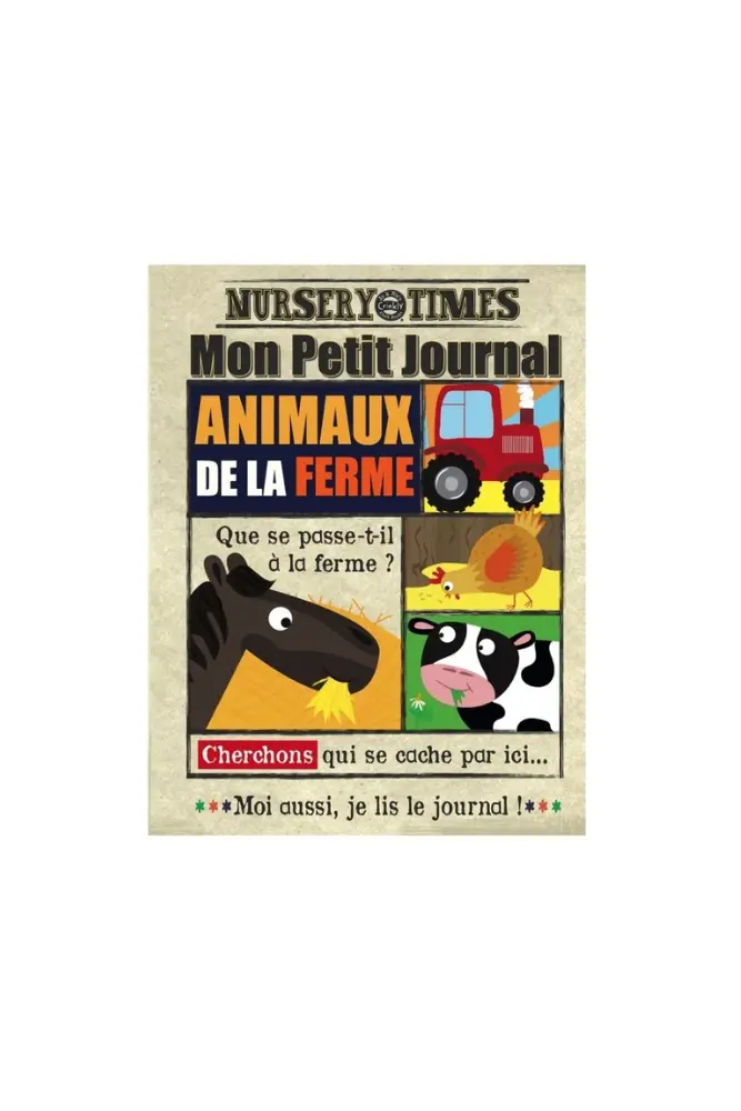 livre mon petit journal crepitant pour bebe sur le theme des animaux