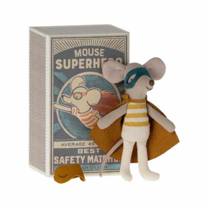 maileg souris super heros boite allumette