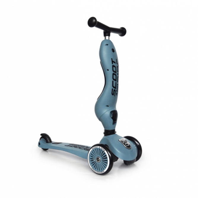 trottinette evolutive bleu acier de 1 à 5 ans