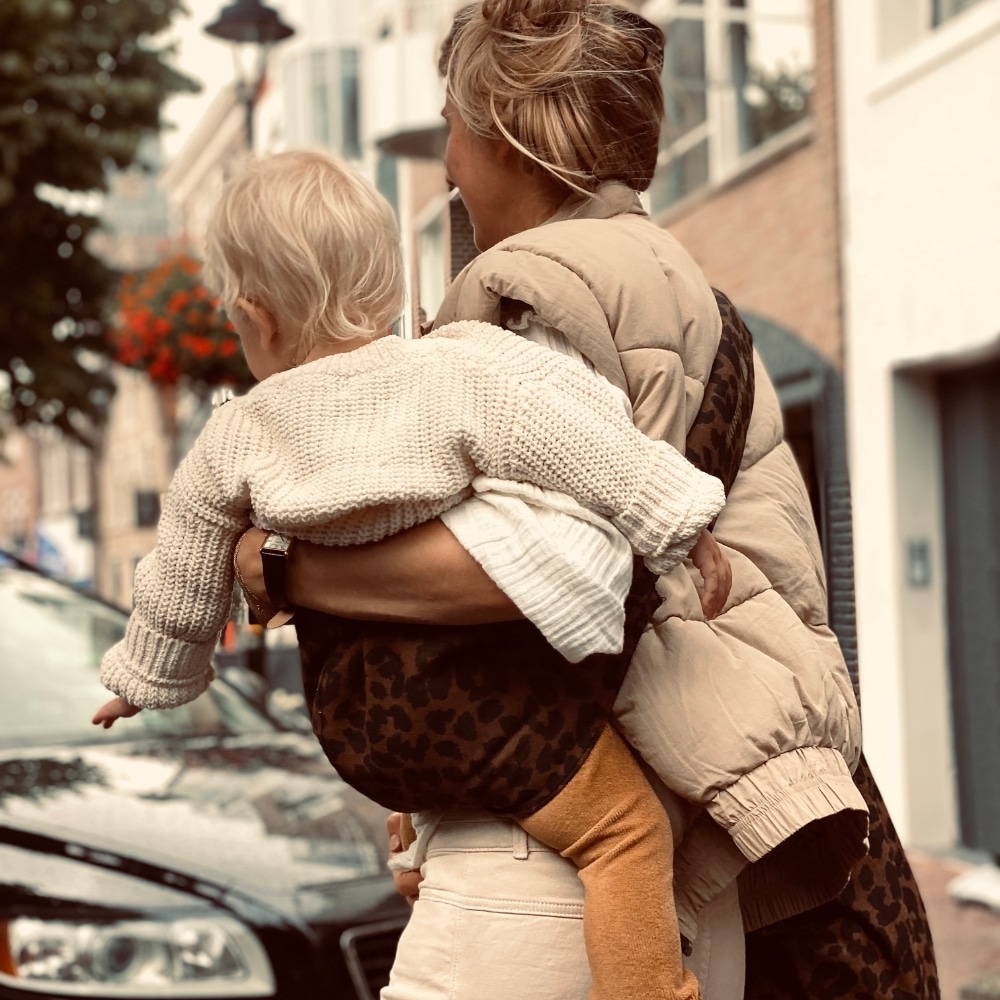 Porte-bébé De Randonnée Imprimé Léopard - Portage Hanche Ergonomique Pour Enfants De 9 Mois à 4 Ans (20 Kg Max)