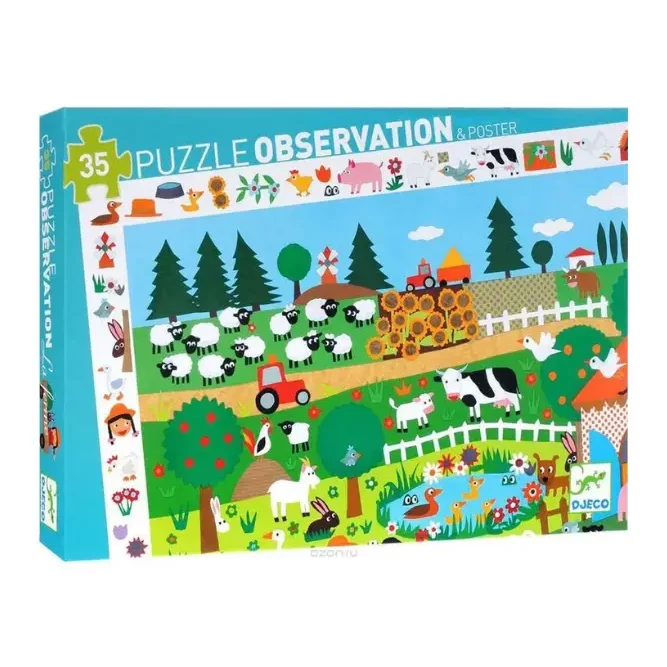 puzzle ferme djeco