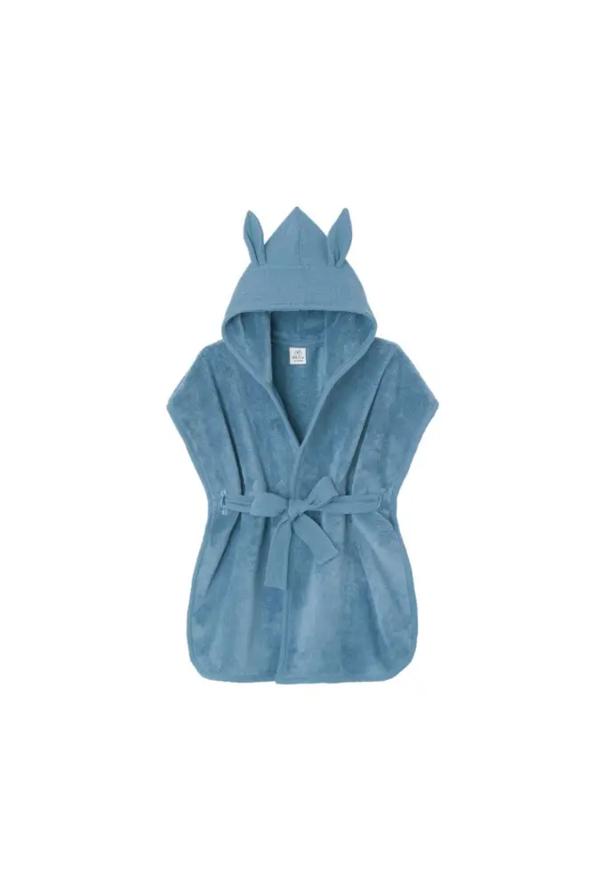 peignoir bebe et enfant bleu