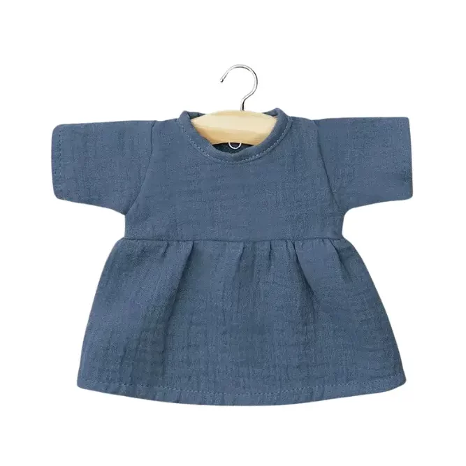 robe bleu poupee minikane