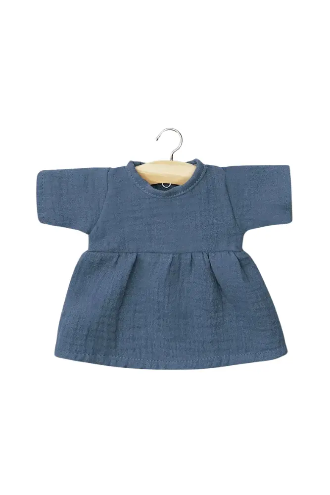 robe bleu poupee minikane