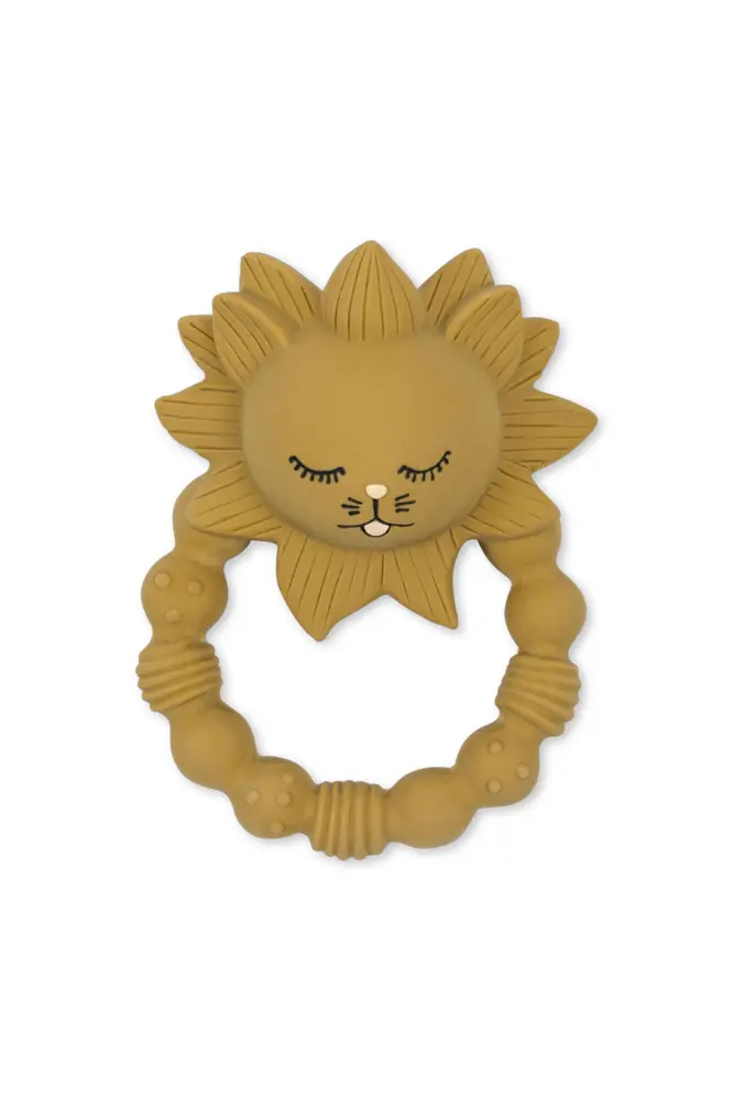 anneau dentition caoutchouc naturel lion pour bebe