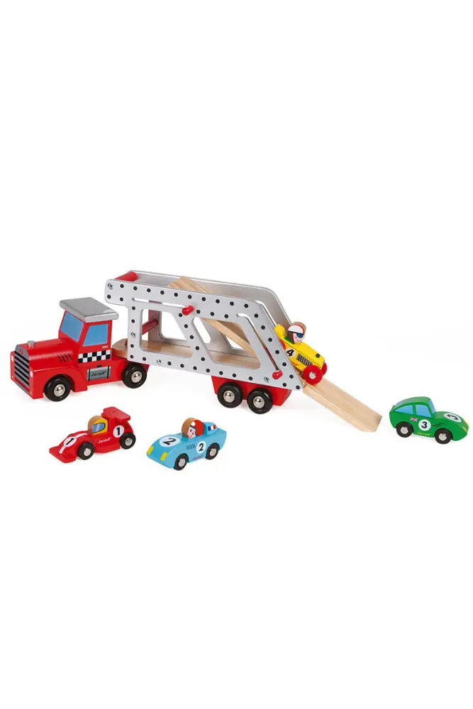 jouet camion transporteur vehicule enfant bois