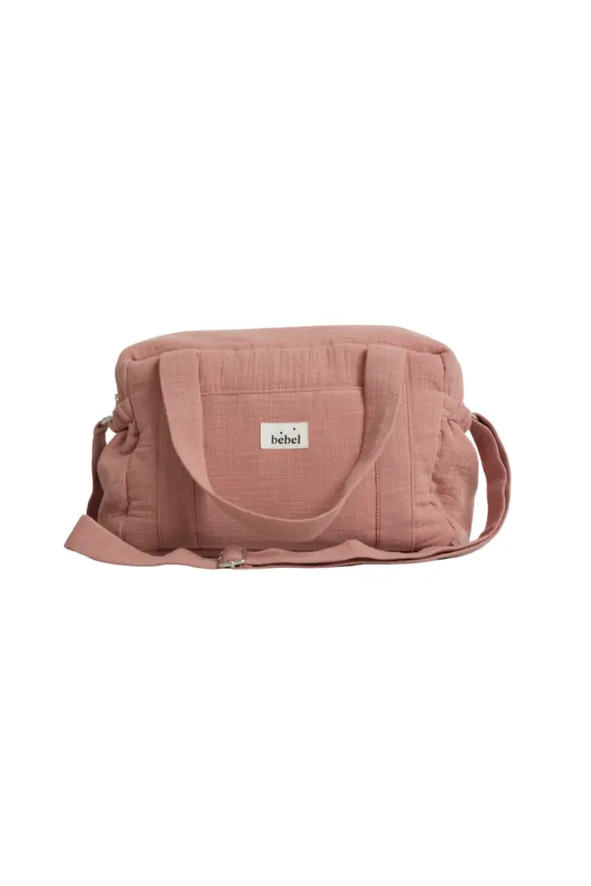 sac a langer en lin de couleur terracotta de la marque bebel