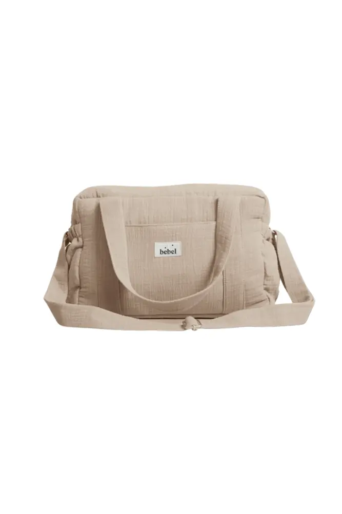 sac a langer de la marque bebel modele middle en lin ecru