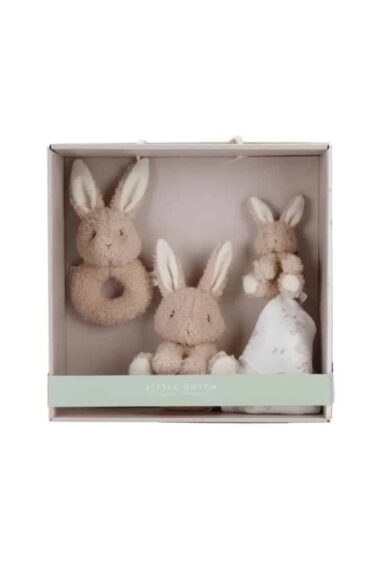 coffret naissance lapins avec peluches et hochet