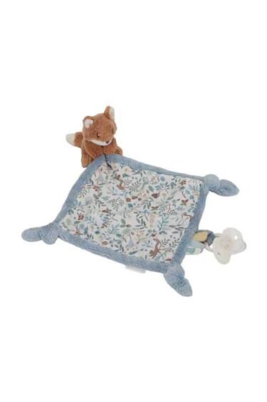 doudou carre renard avec accroche tetine