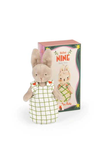 doudou nine la lapine dans une jolie boite de moulin roty