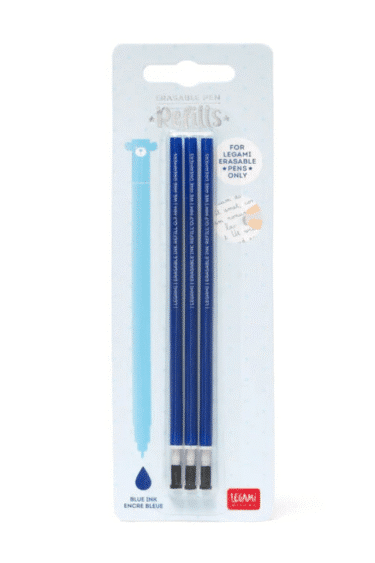 pack de recharge bleu pour stylo legami encre effaçable