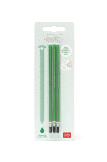 pack de 3 recharges vertes pour stylo legami