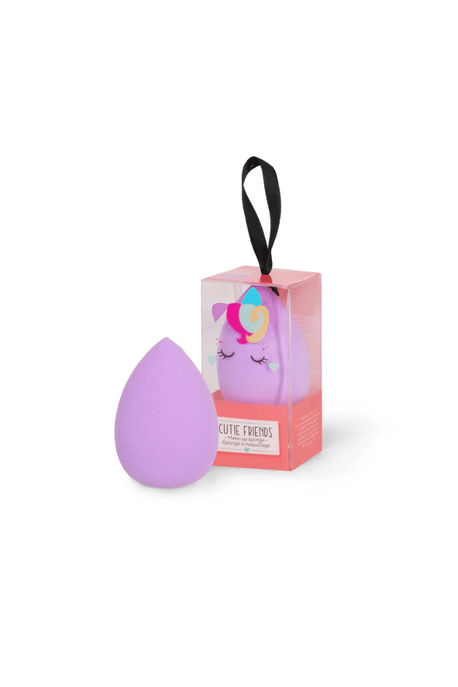 eponge à maquillage legami de couleur violette modèle licorne