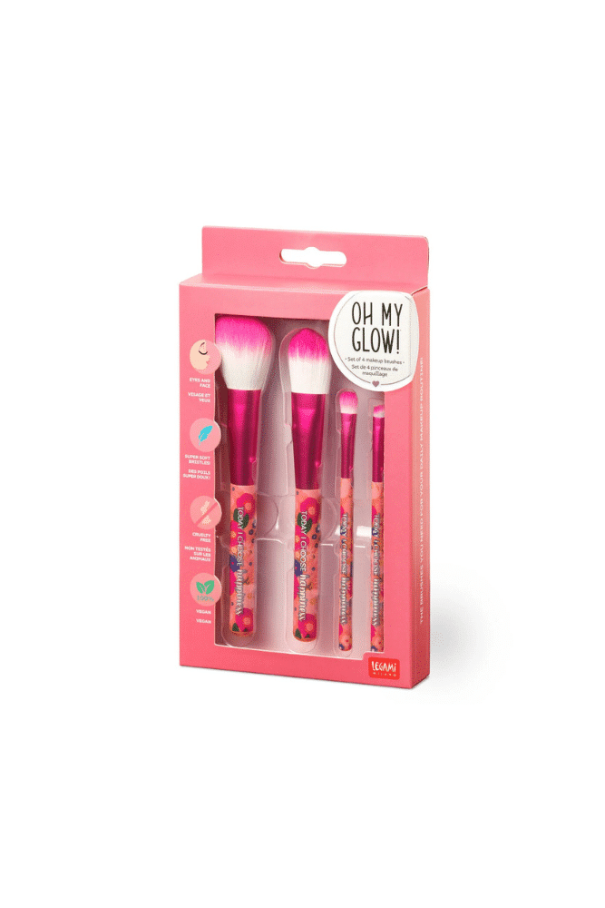 pinceaux à maquillage legami thème flowers
