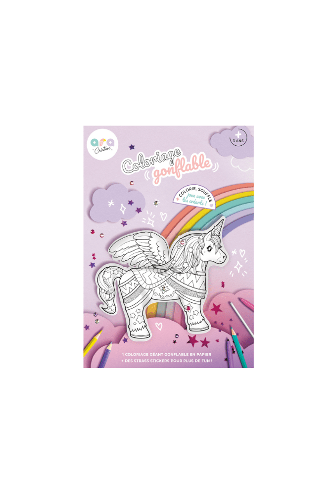 coloriage gonflable licorne