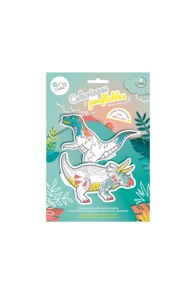 coloriage gonflable dinosaure ara creative