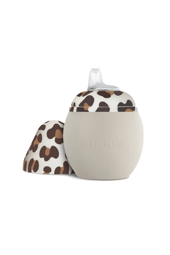 tasse apprentissage pour bebe de la marque elhee au motif leopard