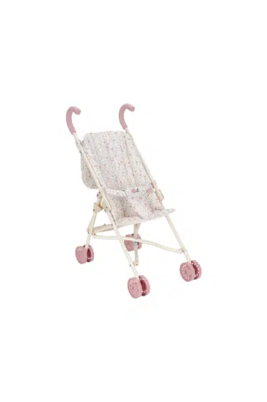 Poussette Pliable Pour Poupée 25x49x53 Cm – Cadre Robuste, Siège Doux Avec Ceinture, Roues Doubles, Cadeau Fille Garçon