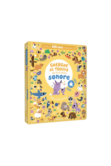 livre cherche et trouve sonore jaune les animaux