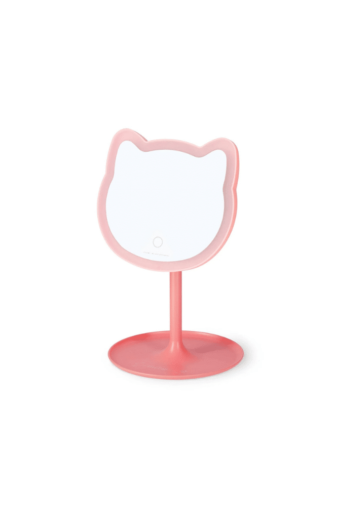 miroir de maquillage chat rose legami