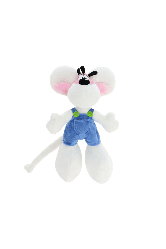 peluche diddl avec salopette bleue